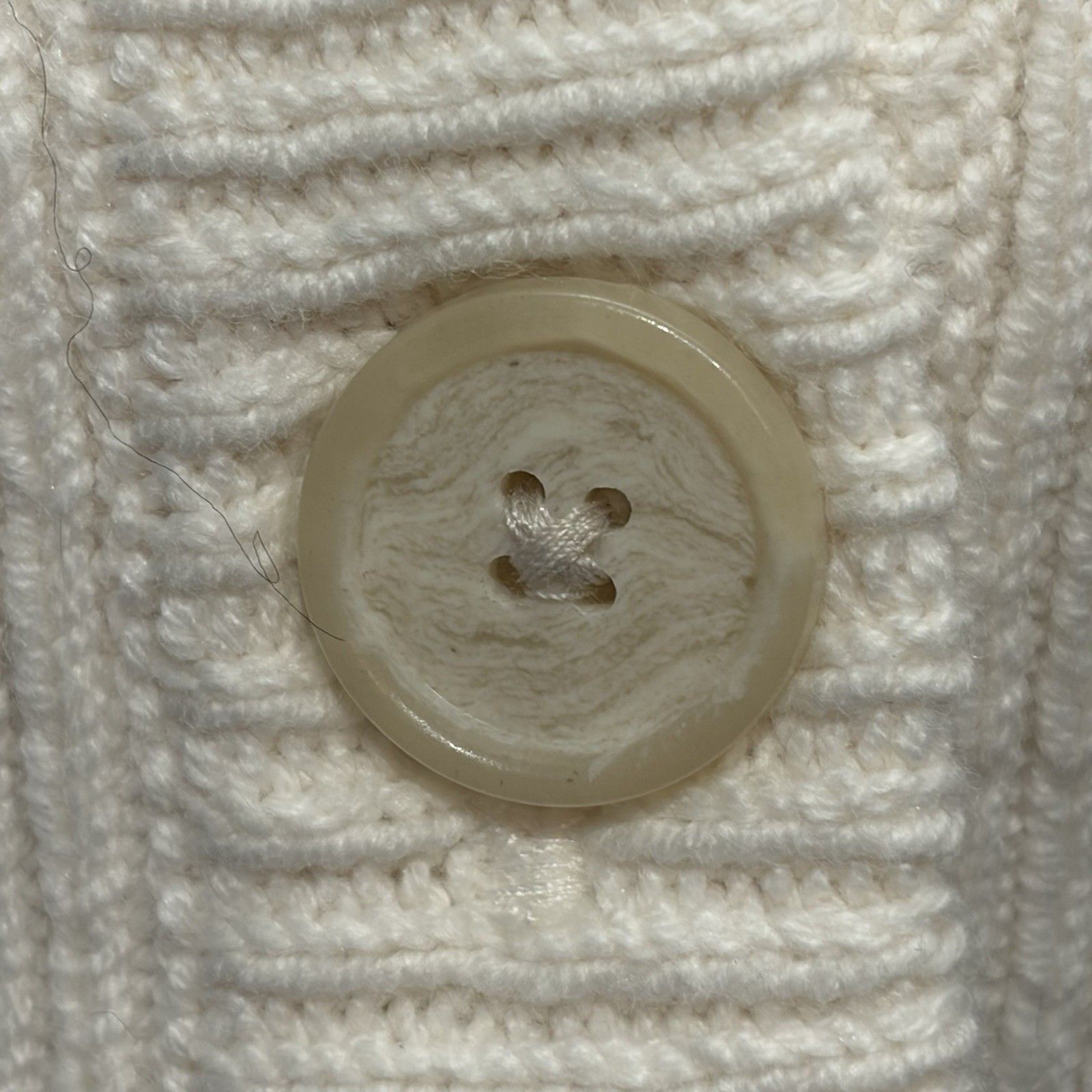 Loft Dolman Sleeve V-Neck Cardigan Sweater Button-Up Cream Size Large Preppy — image 6 of 8